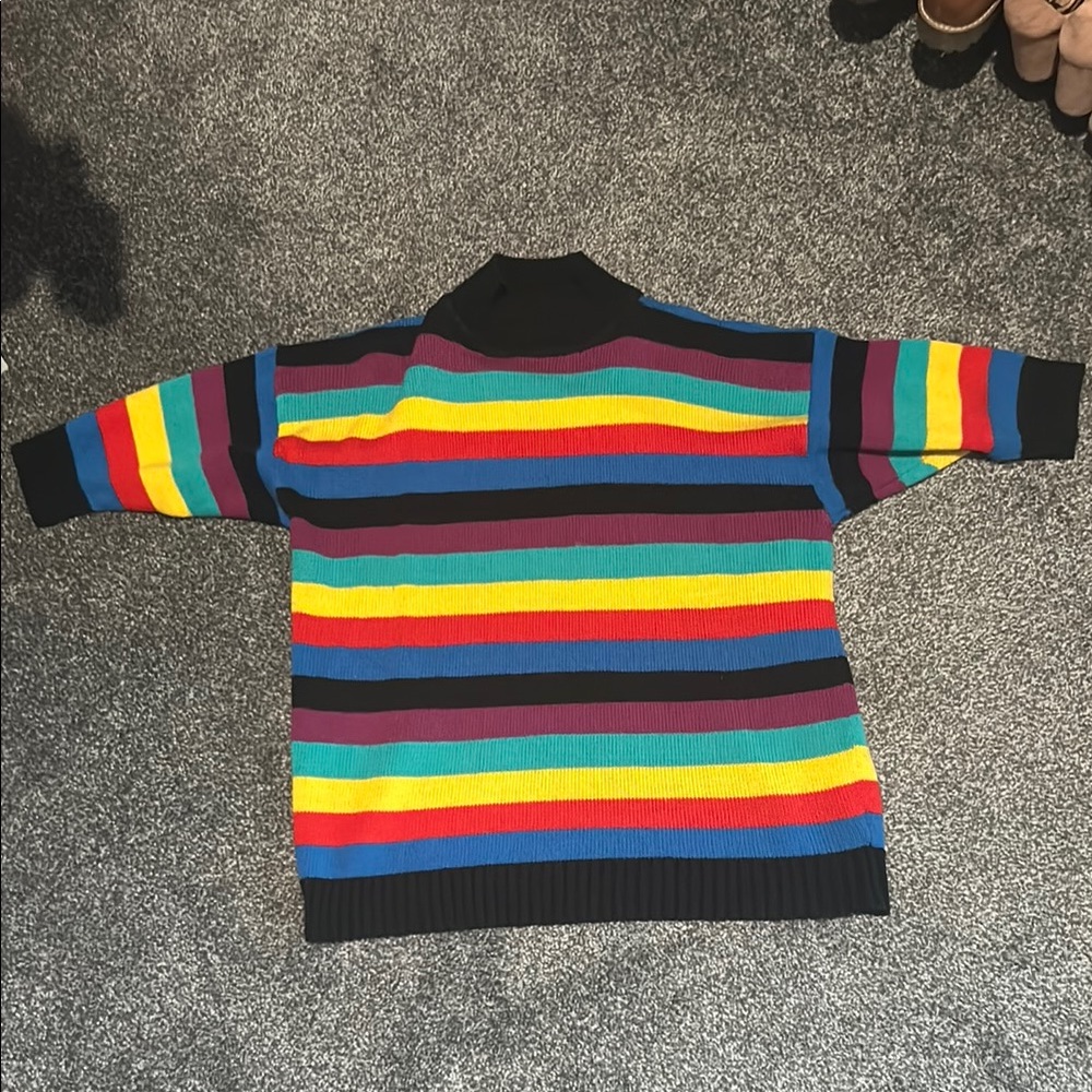 Vintage Colorful Striped Sweater